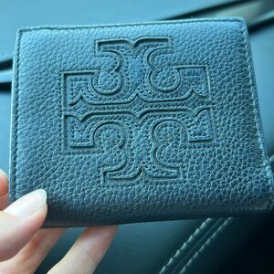 Tory Burch Harper Mini Black Compact Wallet